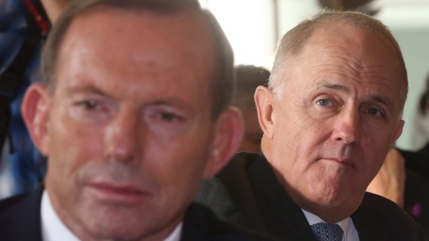 Malcolm Turnbull and the man he replaced, Tony Abbott.