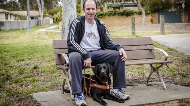 John Barlow and his guide dog Jazzy will be taking part in the five kilometre walk.