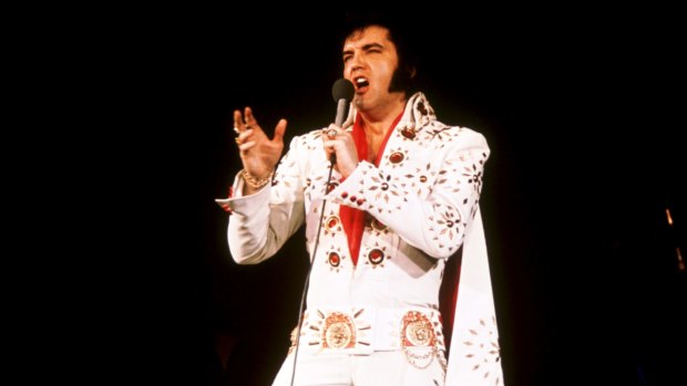 Elvis Presley performing in 1972. His most famous recordings have been given a total makeover for new album <i>If I Can Dream</i>.