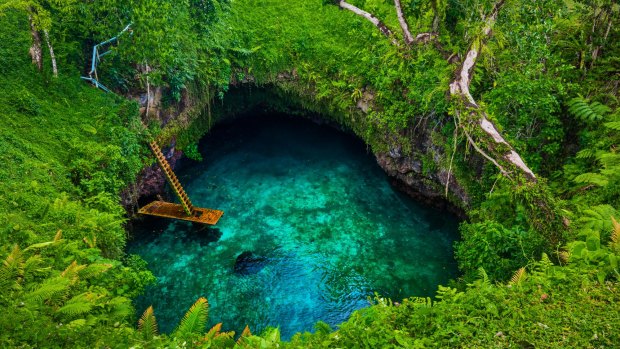 To Sua is a famous swimming hole on Upolu island, Samoa.