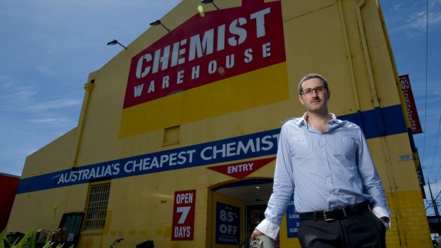 Damien Gance from Chemist Warehouse at their Preston outlet.