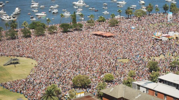 Brazil's beaches get extremely crowded during Carnival. Wait, what? This is Langley Park? In Perth?