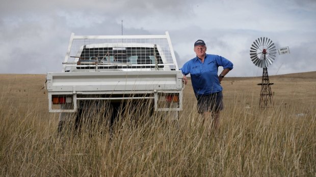 Grazier Guy Milson on his property Cardross, near Goulburn.