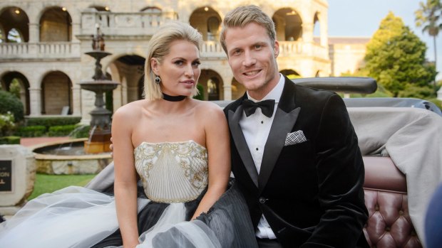 "Villain" Keira Maguire with Bachelor Richie Strahan.