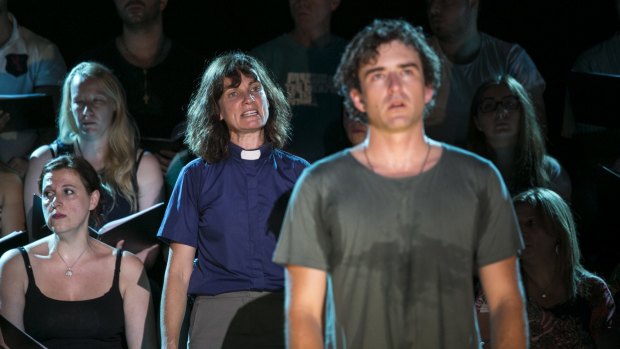 Catherine McClements and Johnny Carr perform with a different choir each night in The Events.