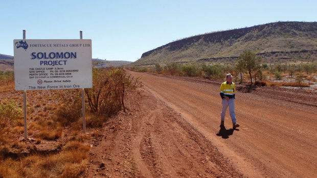 Fortescue Metals Group's Andrew Forrest at the Solomon Mine in 2010.