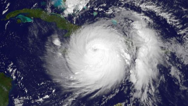 Hurricane Matthew in the Caribbean. 