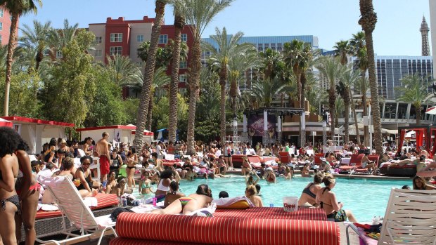 Las Vegas pools aren't necessarily for relaxing by.
