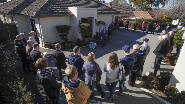 Housing values are sluggish in Canberra but auctions make up a large portion of sales in Australia.