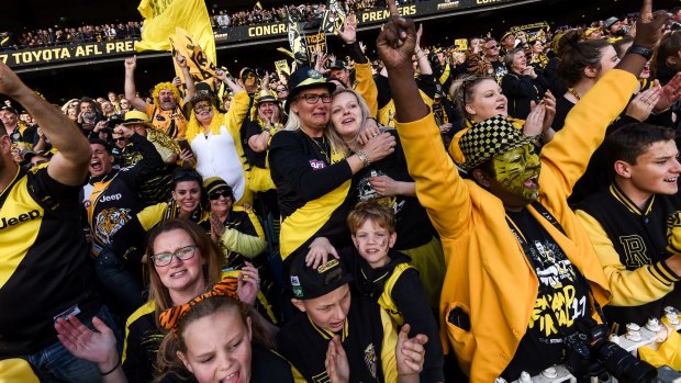 Jubilant Richmond fans.