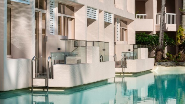 Lagoon room swim-up balcony Sheraton Mirage Resort Port Douglas.