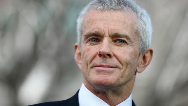 One Nation senator Malcolm Roberts during a press conference at Parliament House in Canberra. 