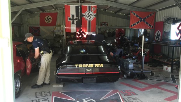 Police discovered Neo-Nazi material in a Cooktown shed.