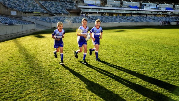 Finals footy: Goulburn Stockmen brothers, from left, Clinton, Josh and Mitch Latham will be playing in the junior rugby league grand finals this weekend.