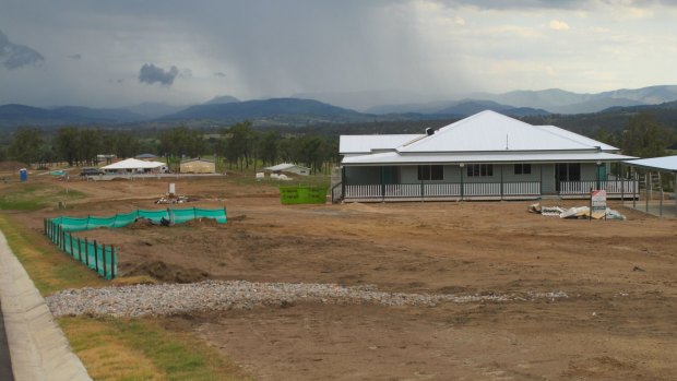 Homes begin to appear in 'new' Grantham in 2011.