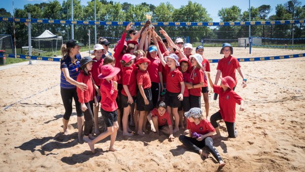 Aranda Primary School won the Canberra junior volleyball league title on Sunday.