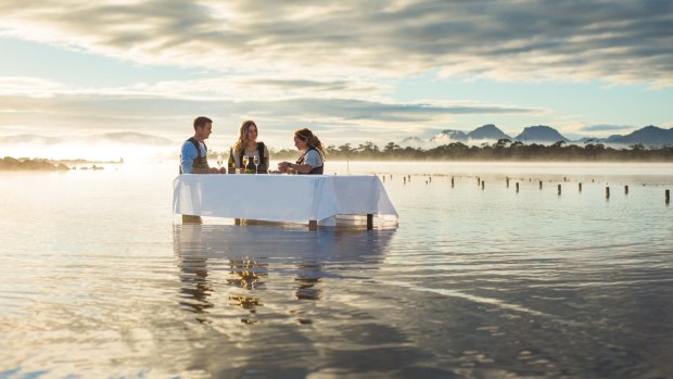 Freshly shucked oysters at Saffire Freycinet, Tasmania.