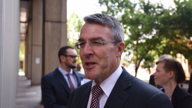 Shadow attorney-general Mark Dreyfus outside the Administrative Appeals Tribunal last year.