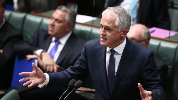 Malcolm Turnbull, pictured during his first question time as Prime Minister, said Australia was no longer "a country far away from the problems of the world".