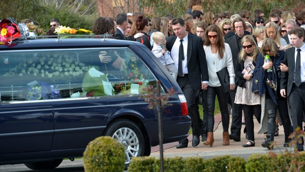 Cooper Ratten's family say their farewells after the teenager was killed in a car accident.