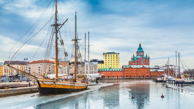 A view of the old town of Helsinki.