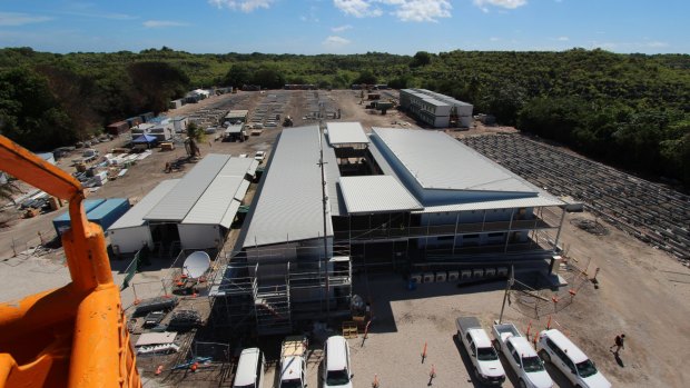 The Nauru detention centre in 2013 after rioting and fires destroyed much of it.