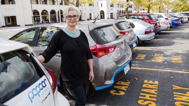 Peta Swarbrick uses car sharing when traveling in Melbourne. She is looking forward to it beginning in Canberra.