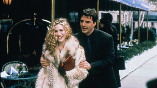 Mr Big (Chris Noth) and Carrie (Sarah Jessica Parker) in Sex and the City.