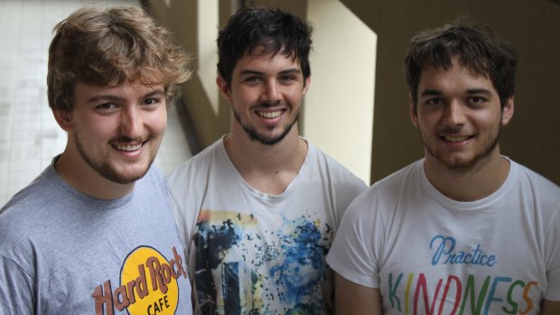 Elliot Smith, centre, with Pepster co-founders Gavin Kremor, left, and Jeremy Herbert.