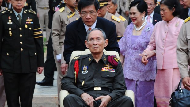 King Bhumibol Adulyadej in May.