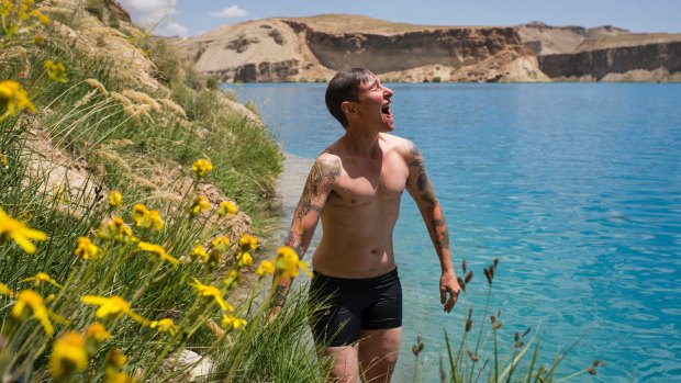 Ayres at Band-e-Amir, Afghanistan, in his first week dressed as a man. “My journey through this [transition] has been really easy,” he says.  “I just wish it was the same for everyone.”