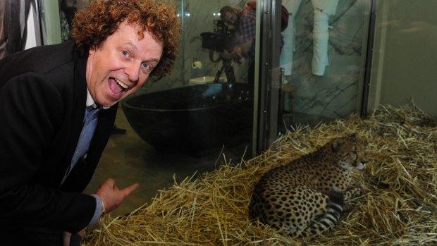 Entertainer Leo Sayer at the official opening of Jamala Wildlife Lodge in Canberra. 