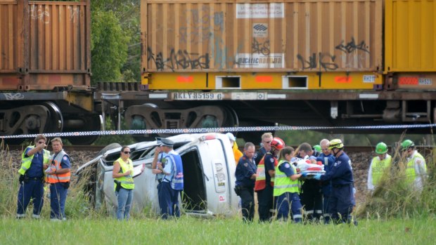 The scene of the accident near Taree in April 2016. 