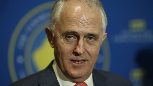 Prime Minister Malcolm Turnbull takes questions during a press conference on Wednesday.