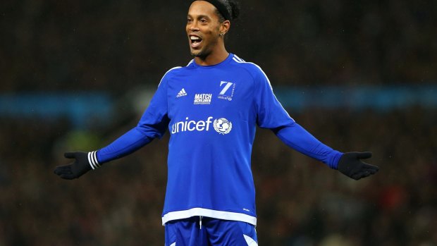 Shopping for A-League contract: former Brazil star Ronaldinho.