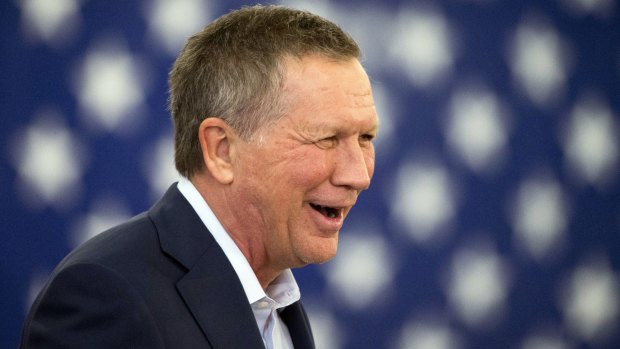 Republican presidential candidate Ohio Governor John Kasich.