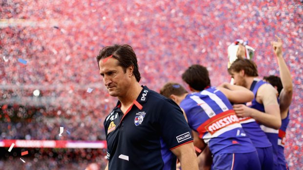 Top Dog: Luke Beveridge has had to overcome many obstacles during his time in charge.