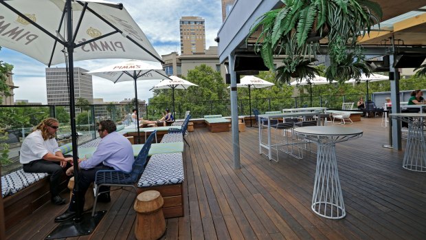 MELBOURNE, AUSTRALIA - JANUARY 19: The rooftop space at Imperial rooftop bar in the cbd on January 19, 2016 in Melbourne, Australia. (Photo by Wayne Taylor/Fairfax Media)