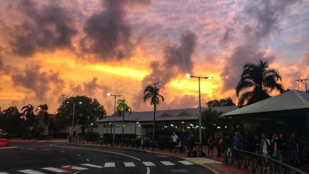 A beautiful sunset for Kimberley locals after Tropical Cyclone Kelvin passed through on Monday.