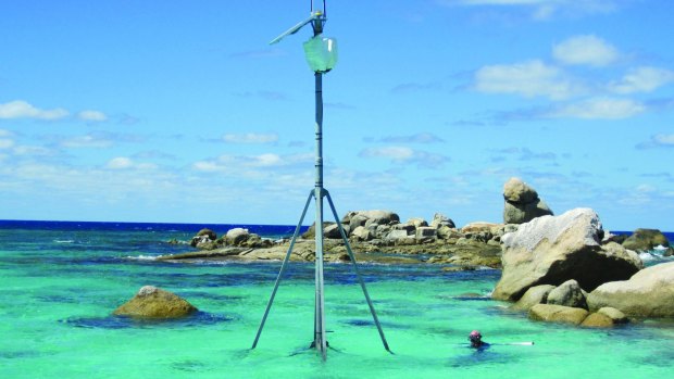 Great Barrier Reef: A communications tower, part of Australia's ocean observing system, IMOS, that may be forced to shut down in June.