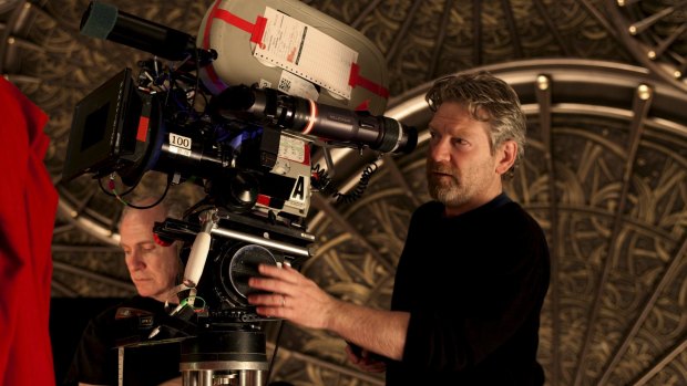 Branagh on set directing Thor.