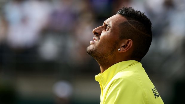 Nick Kyrgios had no answer for Kevin Anderson's serve.
