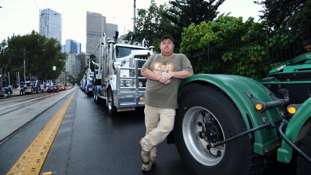 Fifth-generation logger Brett Robin with his truck.