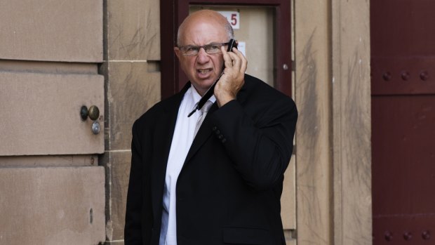 Eddie Obeid's brother-in-law John Abood outside the Darlinghurst Supreme Court on the second day of Mr Obeid's criminal trial.