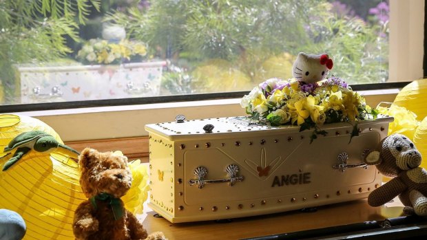 Baby Angie's coffin.