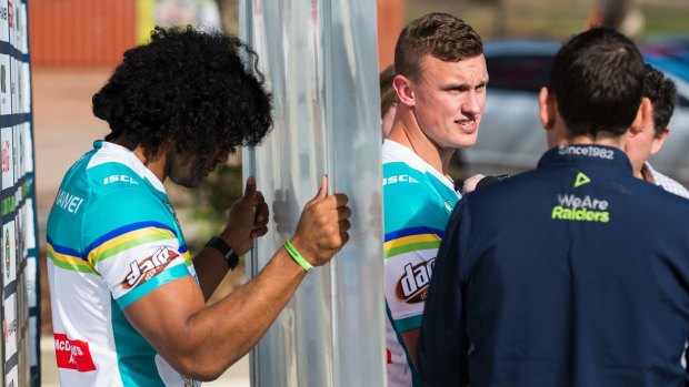 Canberra Raiders' Sia Soliola has got Jack Wighton's back - and Jarrod Croker's as well.