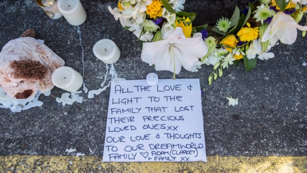 Mourners left a heartfelt note at the theme park.