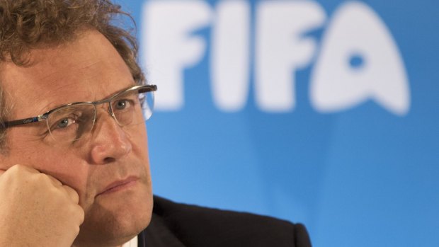 Under the gun: suspended FIFA secretary-general Jerome Valcke.