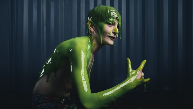 Electronic music producer Rhys Toms gets ready for his Slimefest performance.