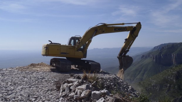 Site construction for the 10,000 Year Clock project.